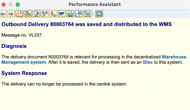 SAP GTS Performance Assistant