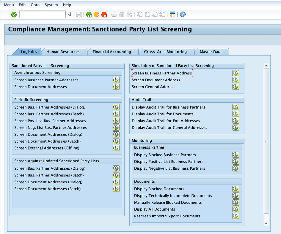Sanctioned Party List