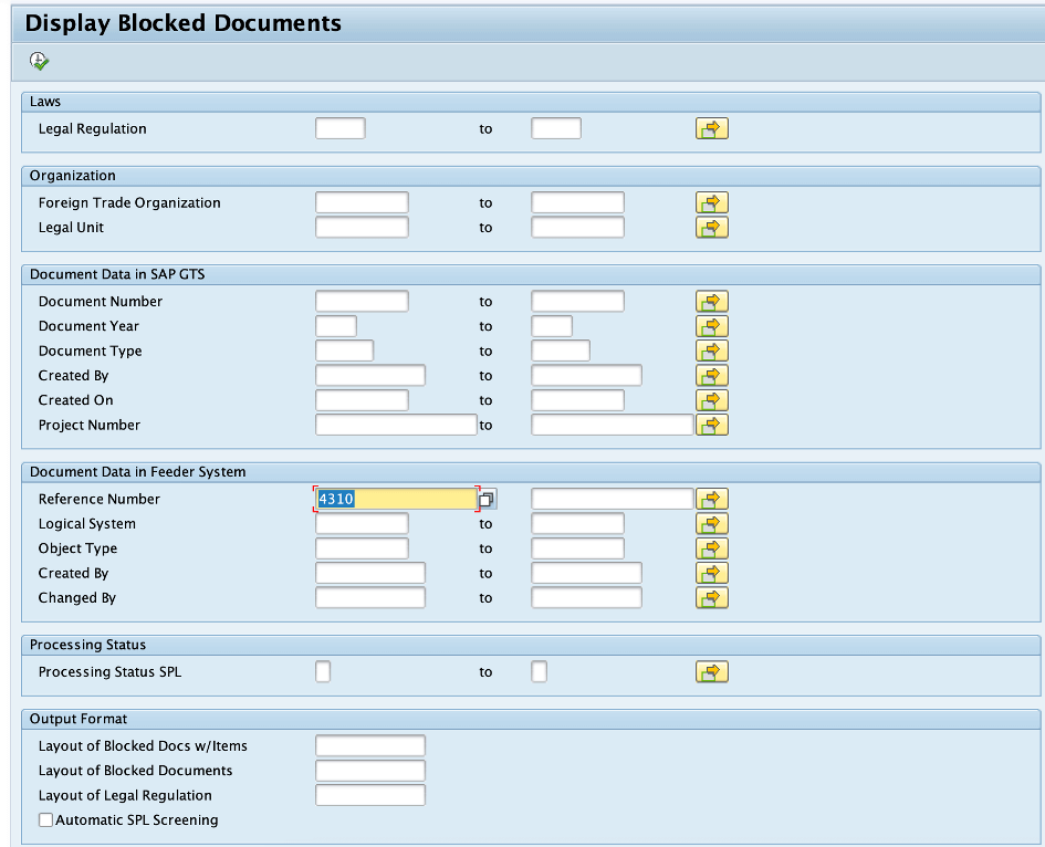 Display Blocked Documents - SPL