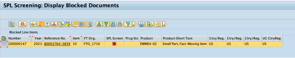 SPL Screening SAP GTS